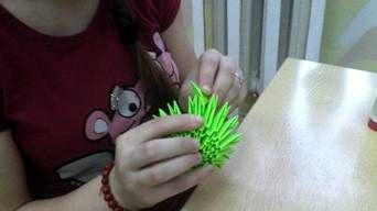 Модульное оригами - кактус в кольце