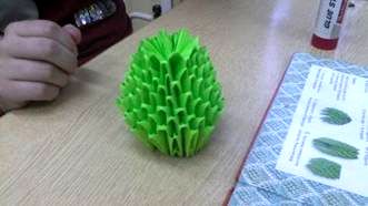 Модульное оригами - кактус фигурка