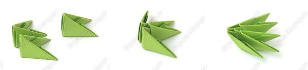 Ёлочка из оригами - собираем основу
